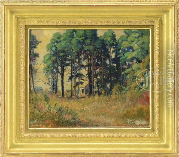 Cabin In The Woods Oil Painting - Arthur Clifton Goodwin