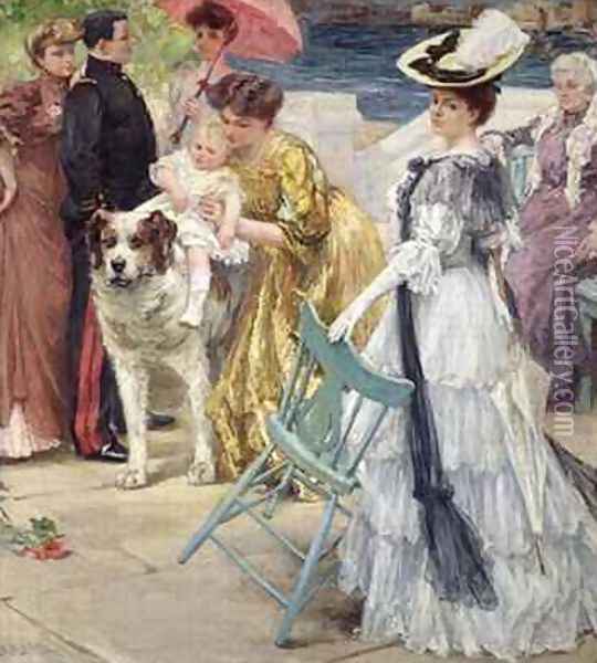 En Famille Oil Painting - Gustave Grau