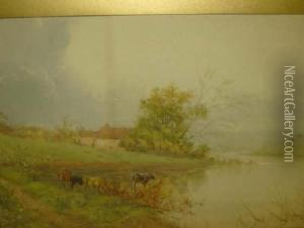A Bend In The Avon Oil Painting - Murray Hoffman
