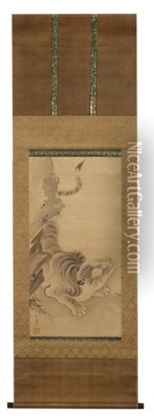 Kakejiku (hanging Scroll) Oil Painting - Togyoku Hasegawa