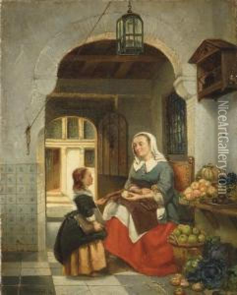 The Rich Harvest Oil Painting - Johannes Anthonie Balthasar Stroebel