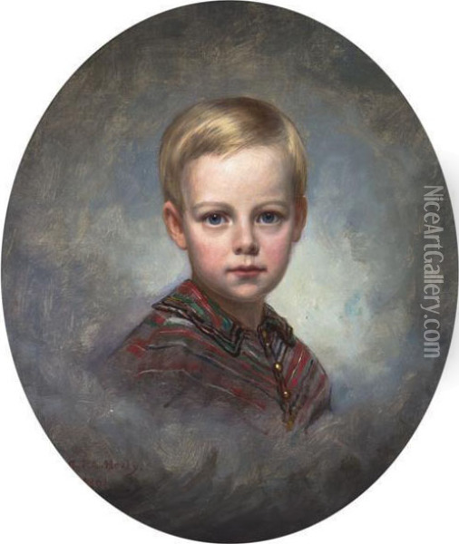 Portrait Of A Boy Oil Painting - George Peter Alexander