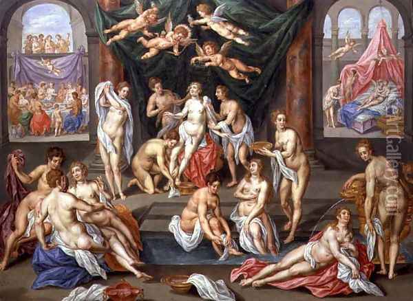 The Story of Cupid and Psyche Oil Painting - Hendrick De Clerck