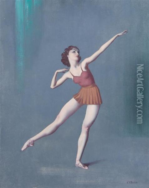 Ballerina Oil Painting - Johan Frederik Busch