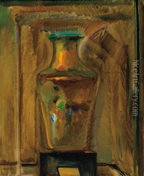 The Vase Oil Painting - Gustav Gwozdecki