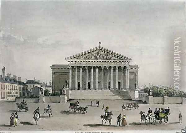 The Chamber of Deputies, Paris, 1832 Oil Painting - Bernhard Schmidt