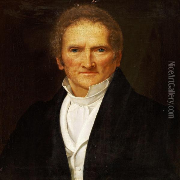 Portrait Of Antoine Bournonville Oil Painting - Louis Aumont