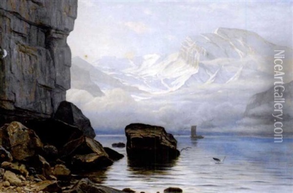 Am Vierwaldstattersee Oil Painting - Paul Gustave Robinet