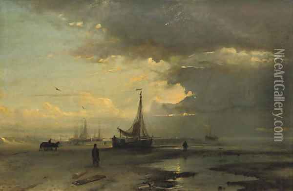 The approaching cloud Oil Painting - Petrus Paulus Schiedges