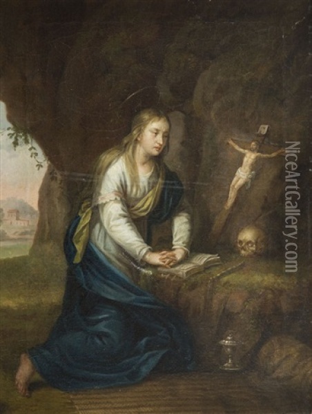 Penitent Mary Magdalene Oil Painting - Josef Kranewitter