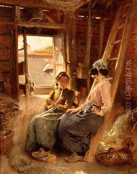Two Breton Women, 1904 Oil Painting - Konstantin Egorovich Egorovich Makovsky