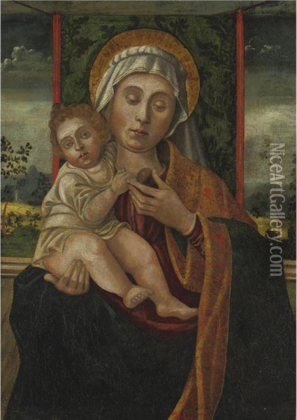 Madonna And Child Oil Painting - Vincenzo Foppa