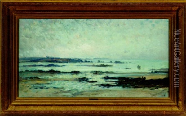 Seaside At Cotes Du Nord, Bretagne Oil Painting - Emile Noirot