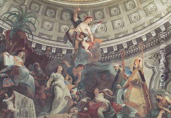 Ceiling decoration (detail) 1782 Oil Painting - Franz Anton Maulbertsch