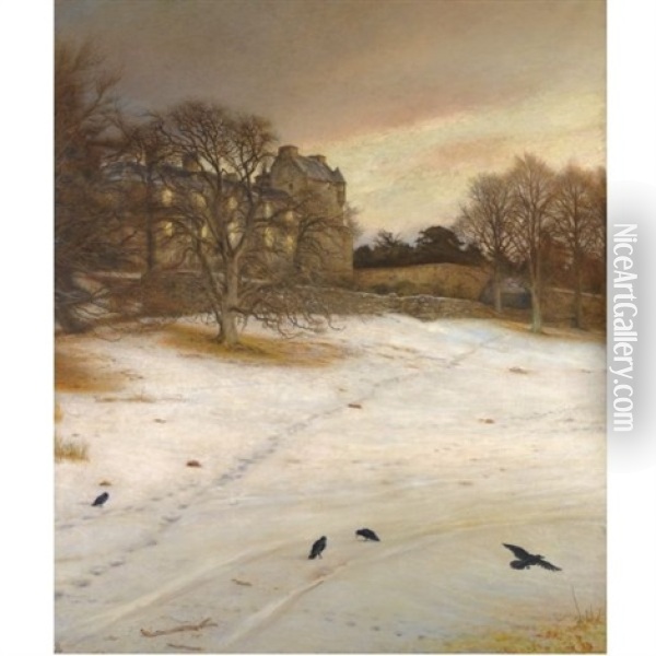 Christmas Eve Oil Painting - John Everett Millais