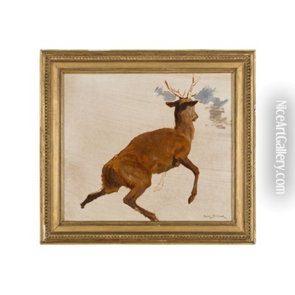 Sketch Of A Deer Oil Painting - Rosa Bonheur