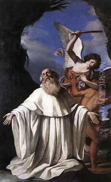 St Romuald 1640-41 Oil Painting - Giovanni Francesco Barbieri