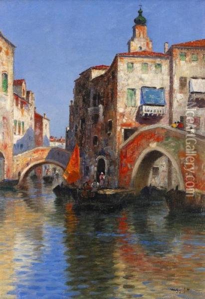 Kanaler I Venedig Oil Painting - Wilhelm von Gegerfelt