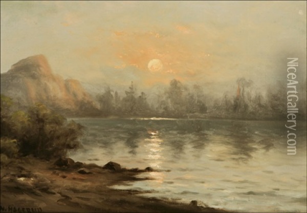 Sunset Coastal Oil Painting - Nels Hagerup
