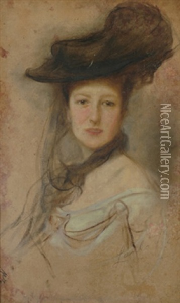 Portrait Of The Princess Windischgrazt Oil Painting - Phillip De Lazlo