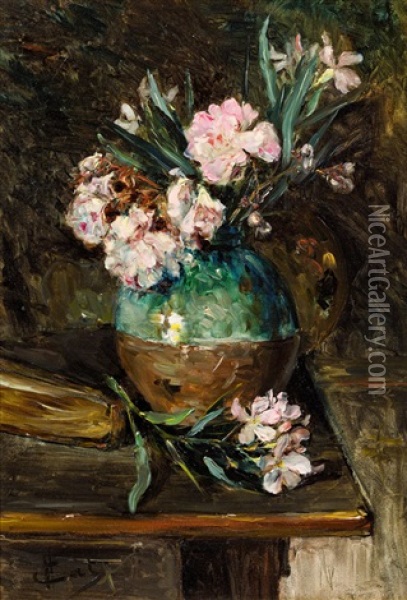 Blumen In Vase Oil Painting - Paul-Maurice-Gustave Chatry