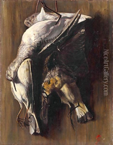 Still Life With Wild Birds Oil Painting - Giovanni Segantini