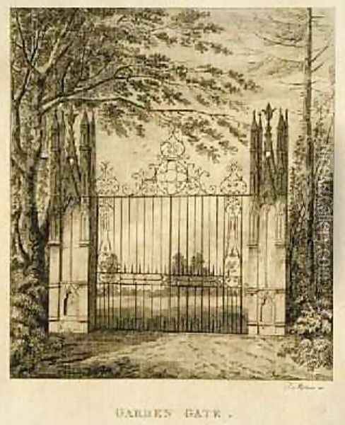 Garden Gate at Strawberry Hill Oil Painting - J. Morris