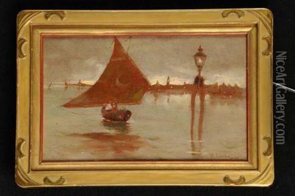 Veduta Di Venezia Oil Painting - Giuseppe Conedera