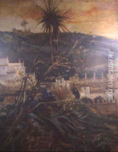 Vista De Granada Oil Painting - Manuel Garcia y Rodriguez