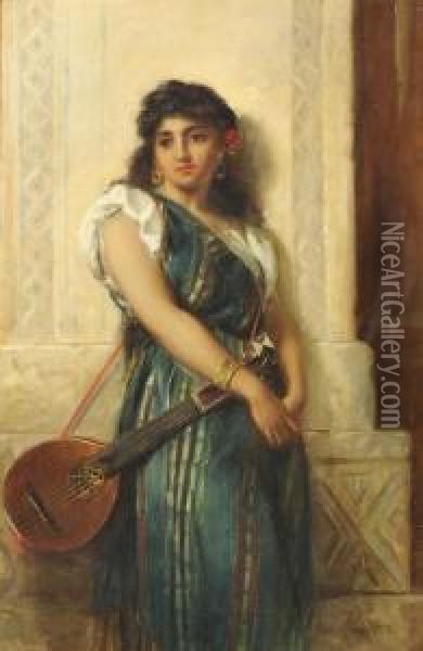 The Spanish Musician Oil Painting - Thomas Kent Pelham