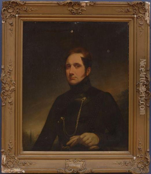 Portraits Of Sir John Hoskins & Ladymaude Oil Painting - Franz Xavier Winterhalter