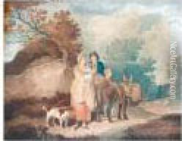 Going To The Market Oil Painting - George Morland
