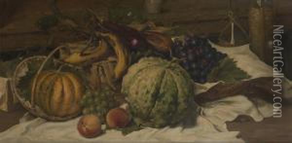 Composition Aux Fruits Oil Painting - Henri Moreau