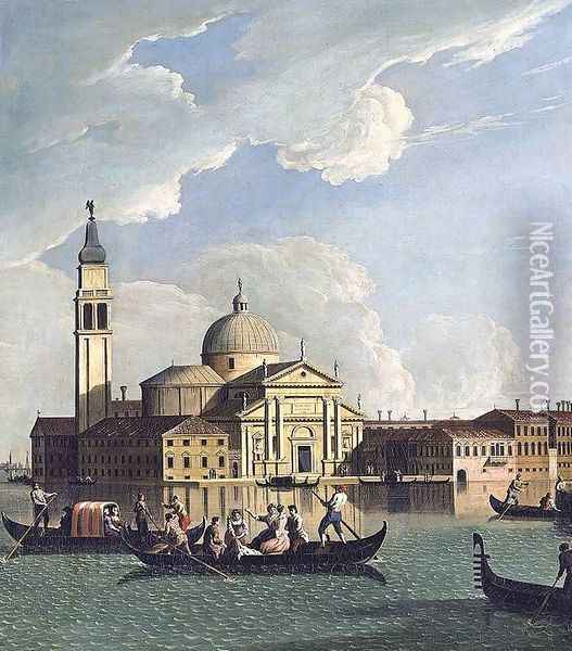 View of San Giorgio Maggiore, Venice Oil Painting - Johann Richter