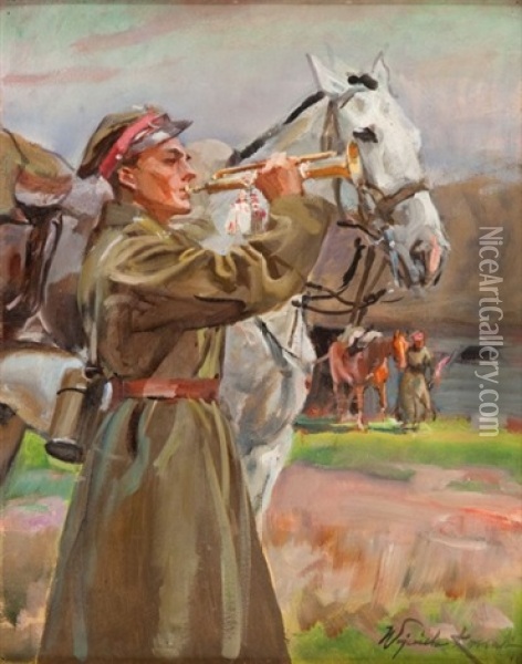 Trebacz Oil Painting - Woiciech (Aldabert) Ritter von Kossak