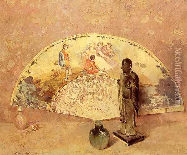 The French Fan Oil Painting - Emil Carlsen