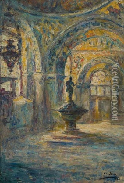 Fontaine Oil Painting - Armand Gustave Gerard Jamar