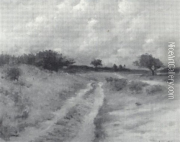 Country Road Oil Painting - John T. Wood