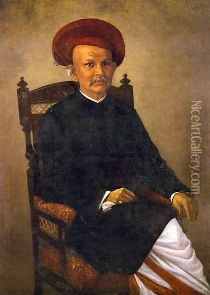 Portrait of Gentleman Oil Painting - Raja Ravi Varma