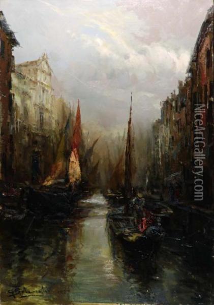 Venezia Oil Painting - Giuseppe Solenghi