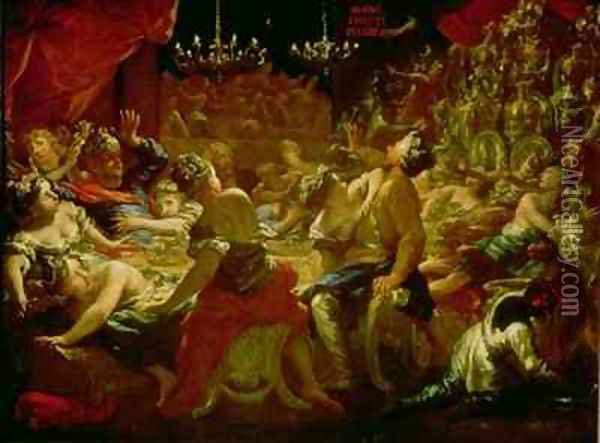 Belshazzars Feast Oil Painting - Pietro Danini