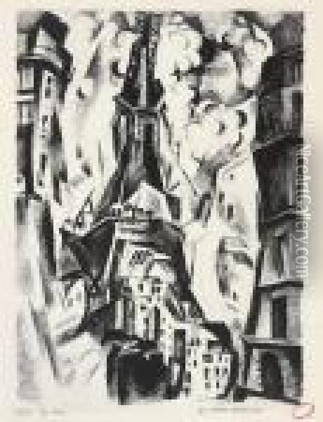 La Tour Oil Painting - Robert Delaunay