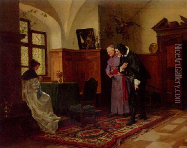 The Introduction Oil Painting - Ernst Meisel