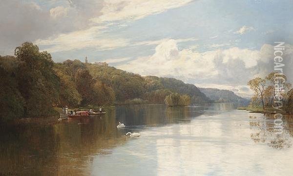Clieveden (sic), The Residence Of The Duke Of Westminster At Cookham Oil Painting - Alfred de Breanski