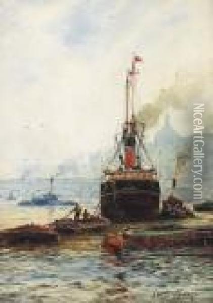 London Bridge Oil Painting - William Harrison Scarborough