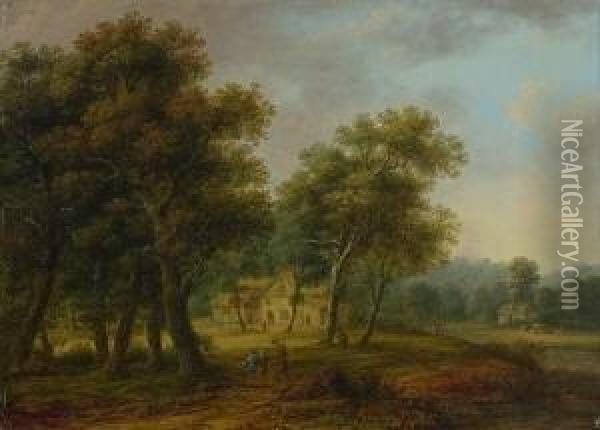 Waldlandschaft Oil Painting - Franz Joseph Manskirch