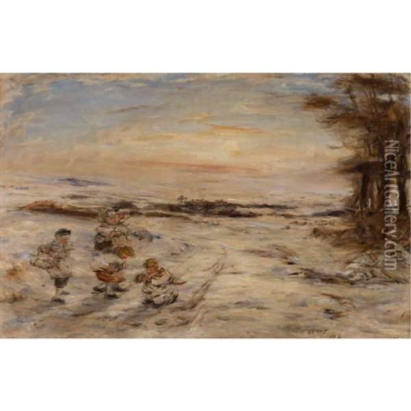 Winter Sunrise Oil Painting - William McTaggart