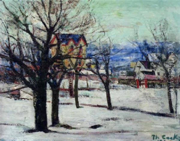 Paysage D'hiver Oil Painting - Philibert Cockx