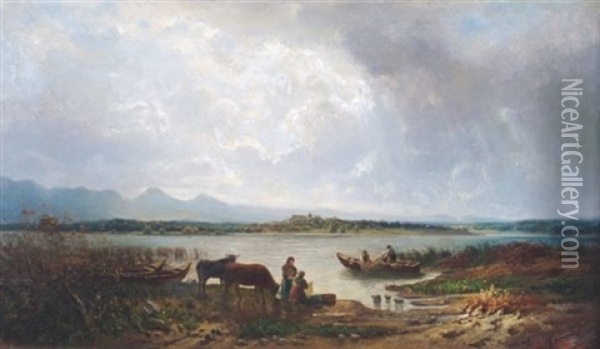 Landscape Scene Oil Painting - James Inskipp