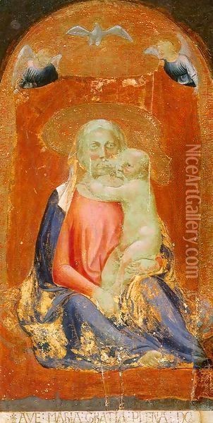 Madonna of Humility Oil Painting - Masaccio (Tommaso di Giovanni)